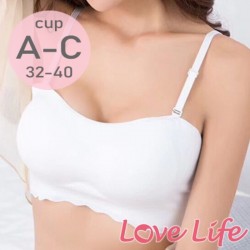【NO.731】輕柔紀念貼胸可拆肩帶內衣Strapless bra  A/B/C杯32-40